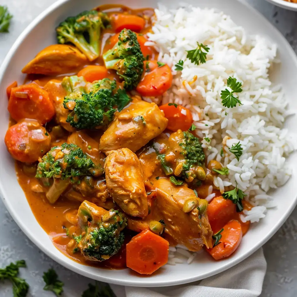 Poulet onctueux au beurre de cacahuète aux notes africaines