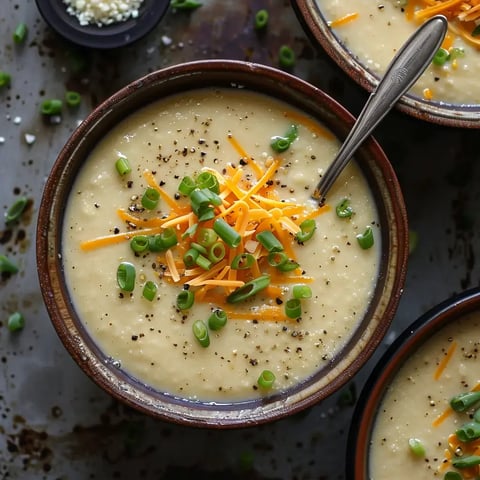 Deux bols garnis de cheddar râpé et oignons verts sur fond métallique.